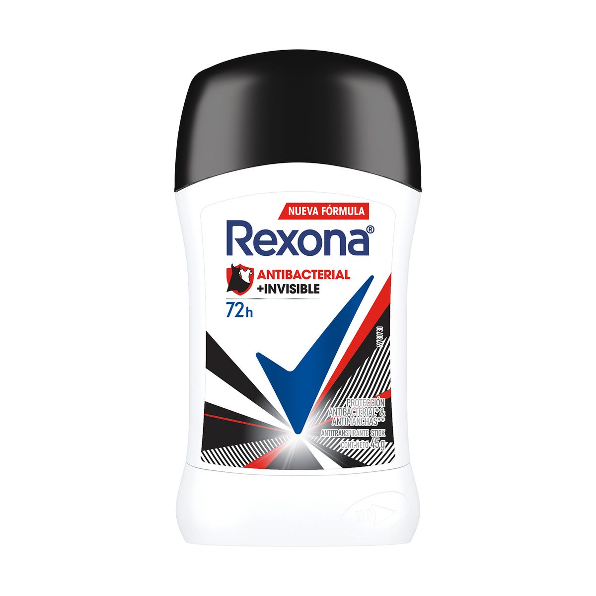 REXONA - Antistranspirante Rexona Mujer en Barra Antibacterial Invisible Envase 45 g