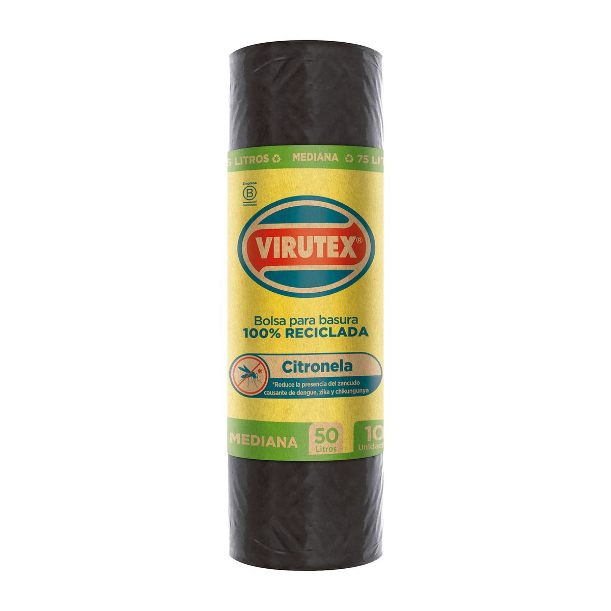VIRUTEX - Bolsa para Basura Virutex Citronela 50L Bolsa 10 Und