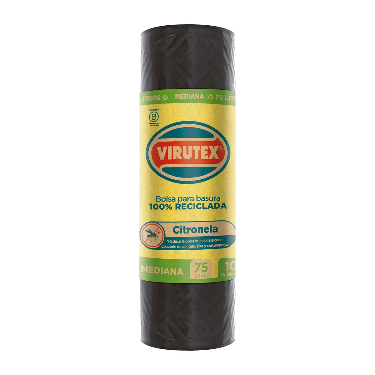 VIRUTEX - Bolsa para Basura Virutex Citronela 75L Bolsa 10 Und