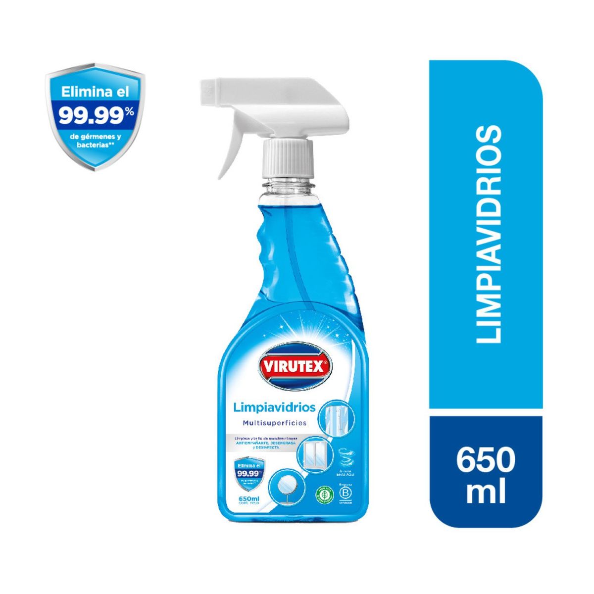 VIRUTEX - Limpiavidrios Virutex Multisuperficies en Spray Envase 650 mL