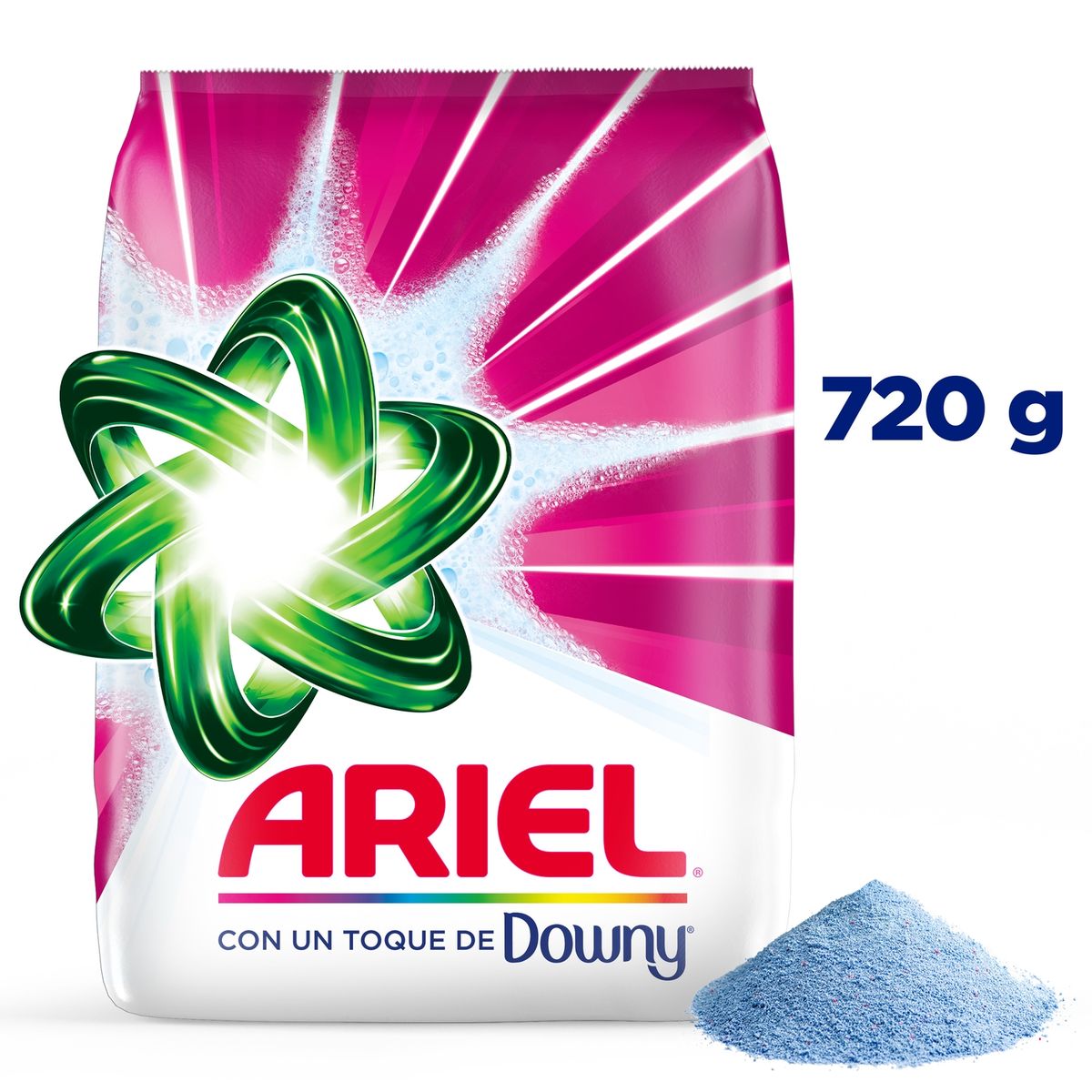 ARIEL - Detergente en Polvo Ariel Toque de Downy Ropa Blanca y Color Bolsa 720 g