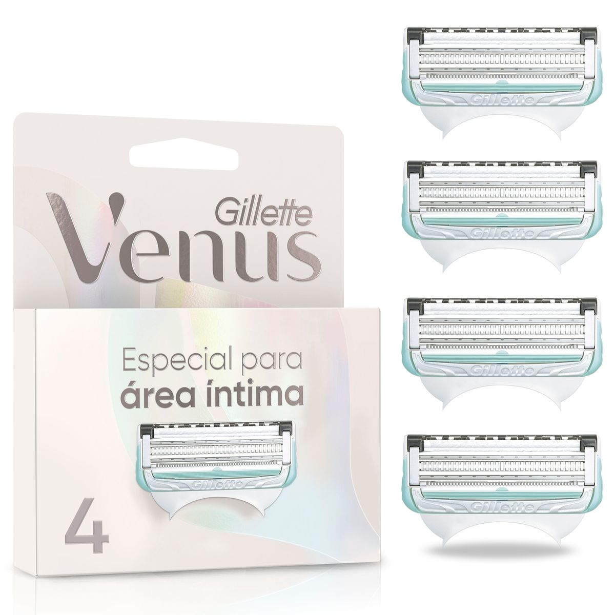 VENUS - Máquina De Afeitar Repuesto Mujer Gillette Venus Íntima Caja 4 Und