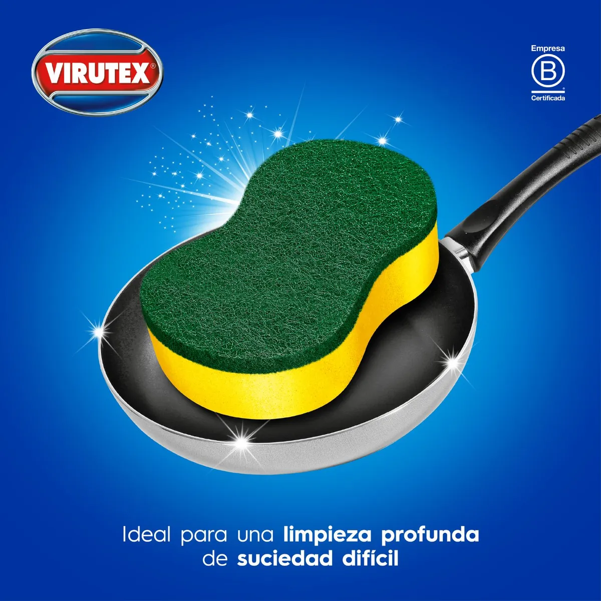 VIRUTEX - Esponja Clásica Virutex Empaque 3 Und