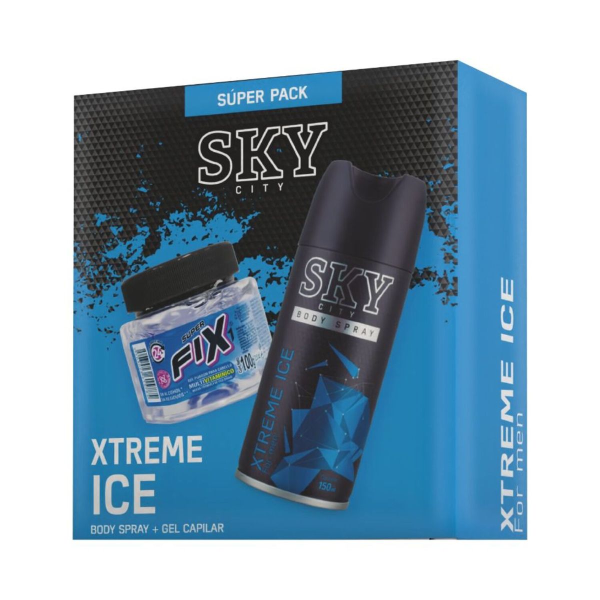  - Pack Sky City Xtreme Ice Body Spray 150 mL + Gel Capilar 100 g