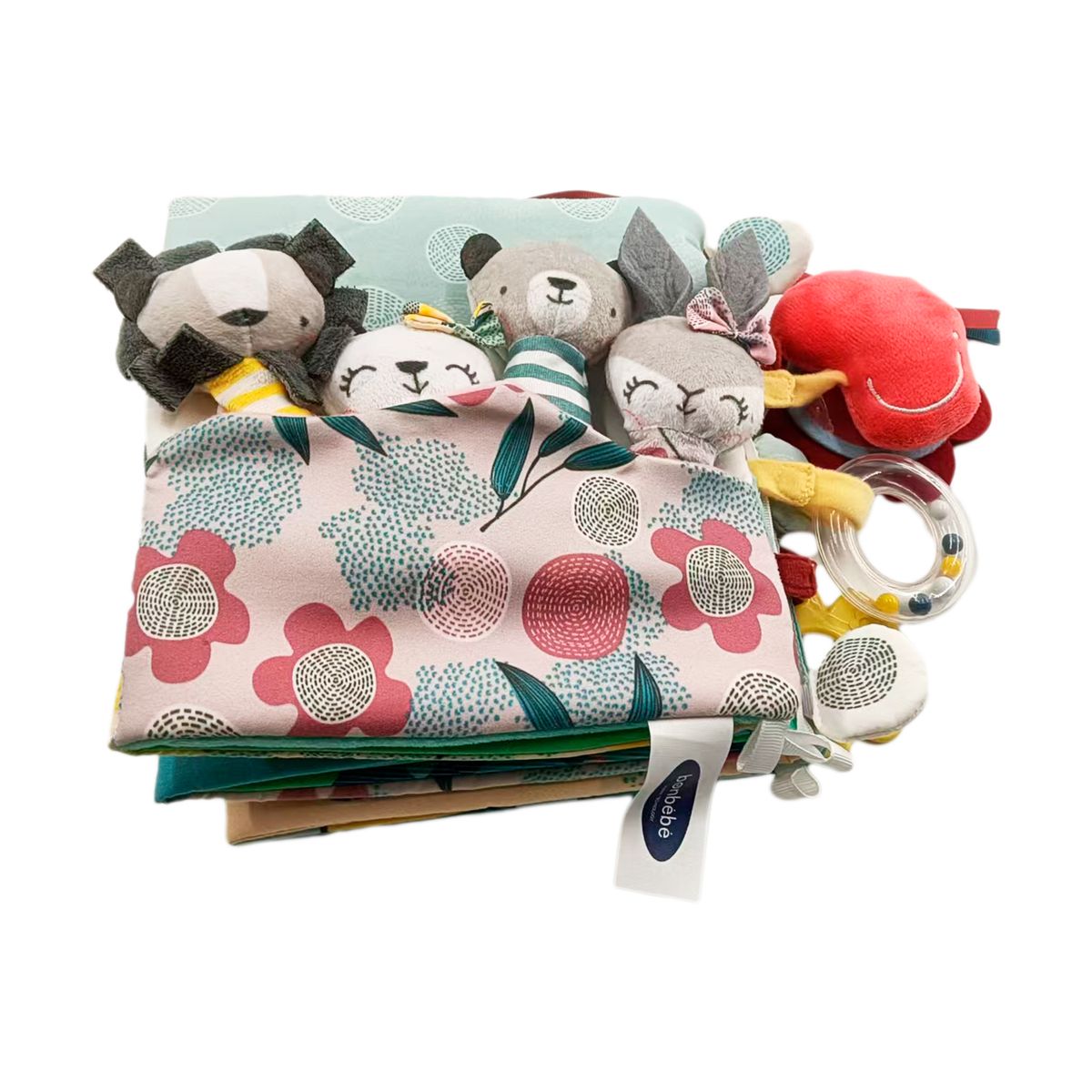 MIMEE - Libro Suave Sensorial Amigos 20x20x11 cm