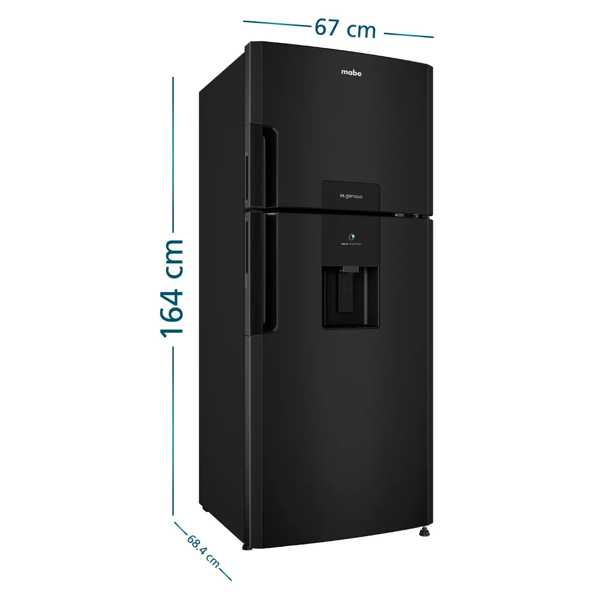 MABE - Refrigeradora No Frost 389 L Brutos Grafito Mabe RMP389JPG