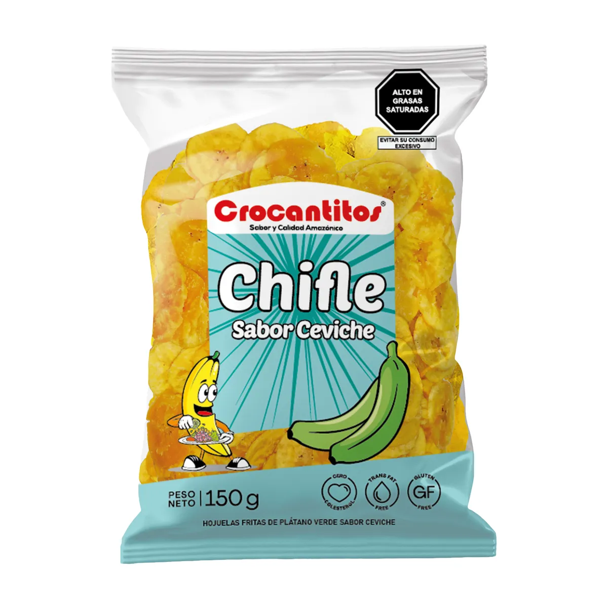 CROCANTITOS - Chifles Crocantitos Sabor Ceviche Bolsa 150 g