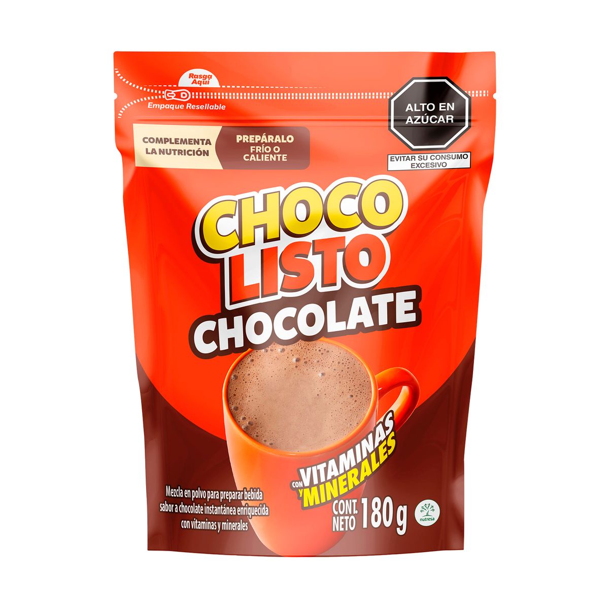 CHOCOLISTO - Bebida Instantánea Chocolisto Chocolate Doypack 180 g