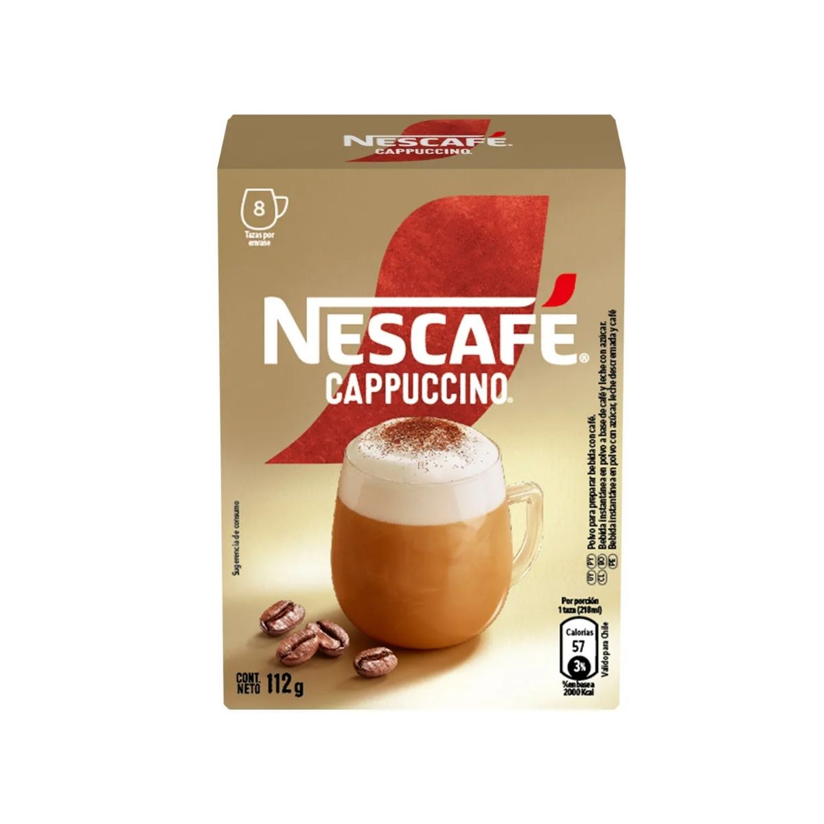 NESCAFE - Bebida Instantánea Nescafé Cappuccino Caja 8 Sobres