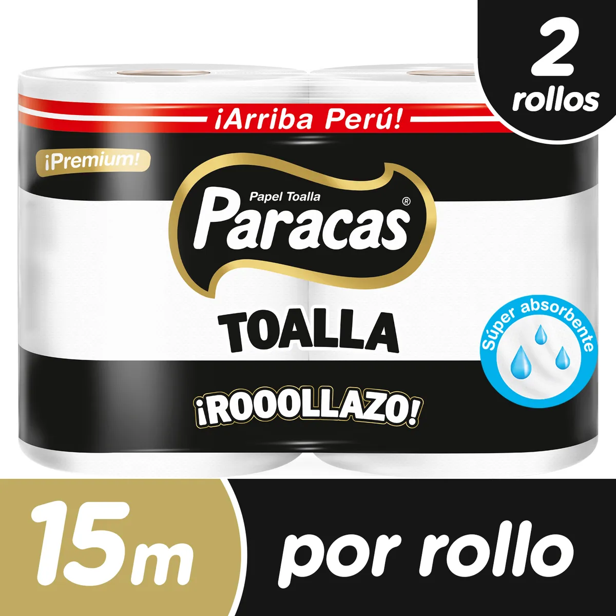 PARACAS - Papel Toalla Paracas Rollazo Black Empaque 2 Und