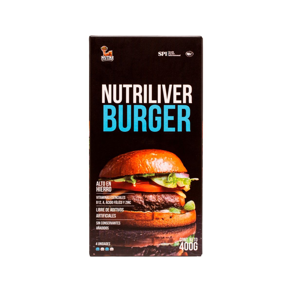 NUTRILIVER - Hamburguesa De Hígado Res Y Carne Cerdo x 400 g