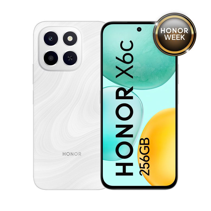 HONOR - Smartphone Honor X6C 6Gb+256Gb Moonlight White