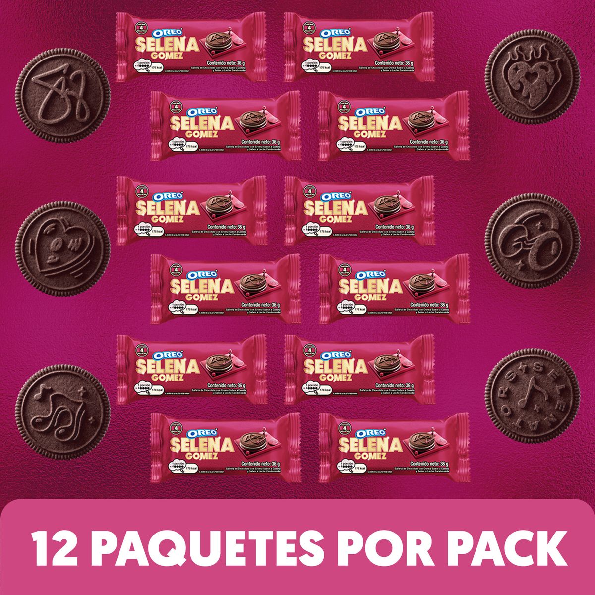 OREO - Galletas Oreo Selena Gomez Pack 12 Und