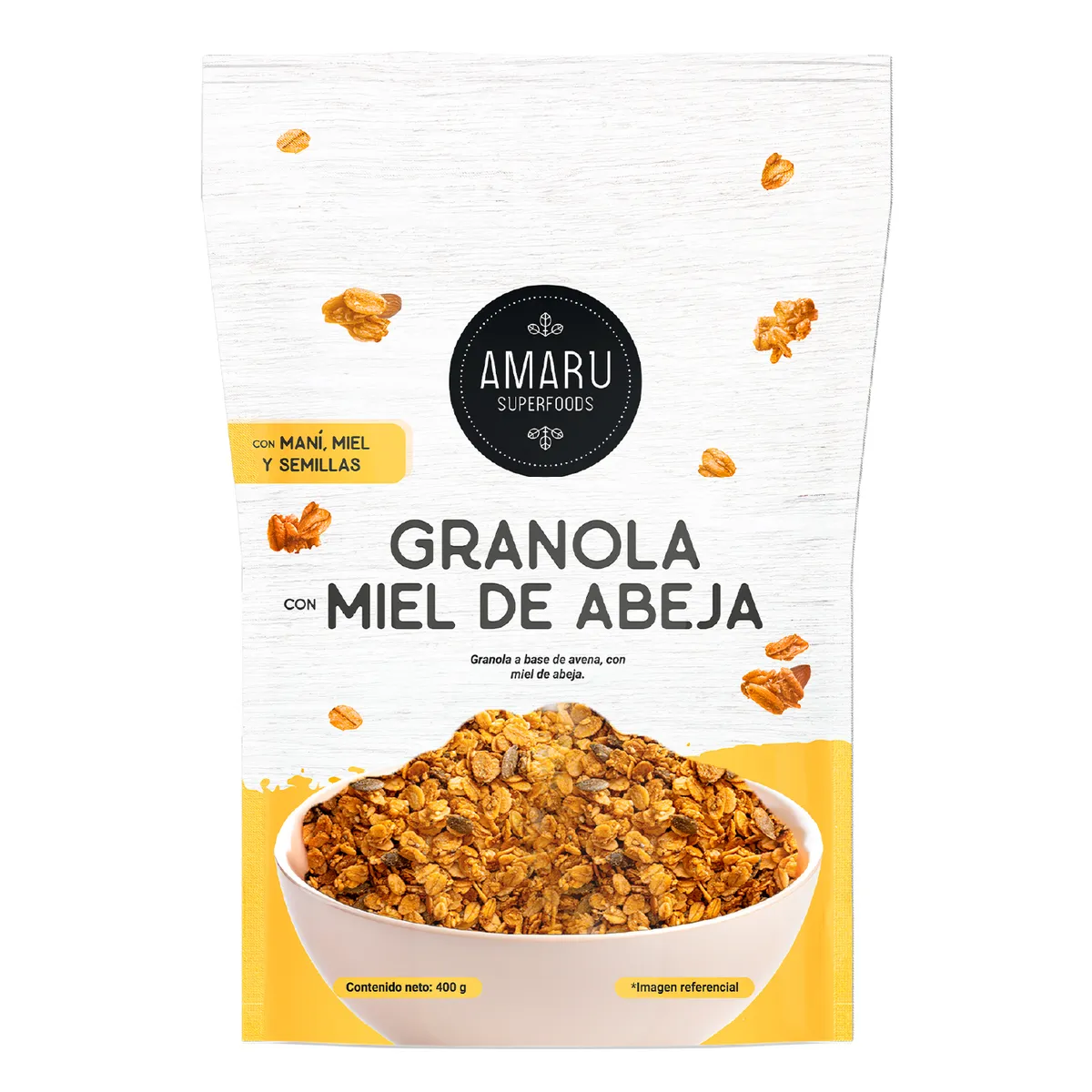 AMARU SUPERFOODS - Granola con Miel de Abeja Amaru Superfoods Doypack 400 g