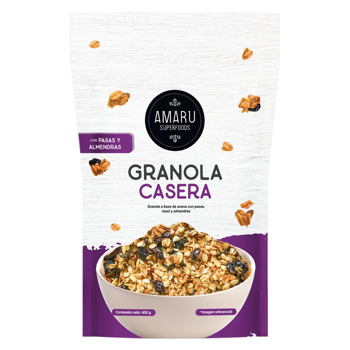AMARU SUPERFOODS - Granola Casera Amaru Superfoods Doypack 400 g