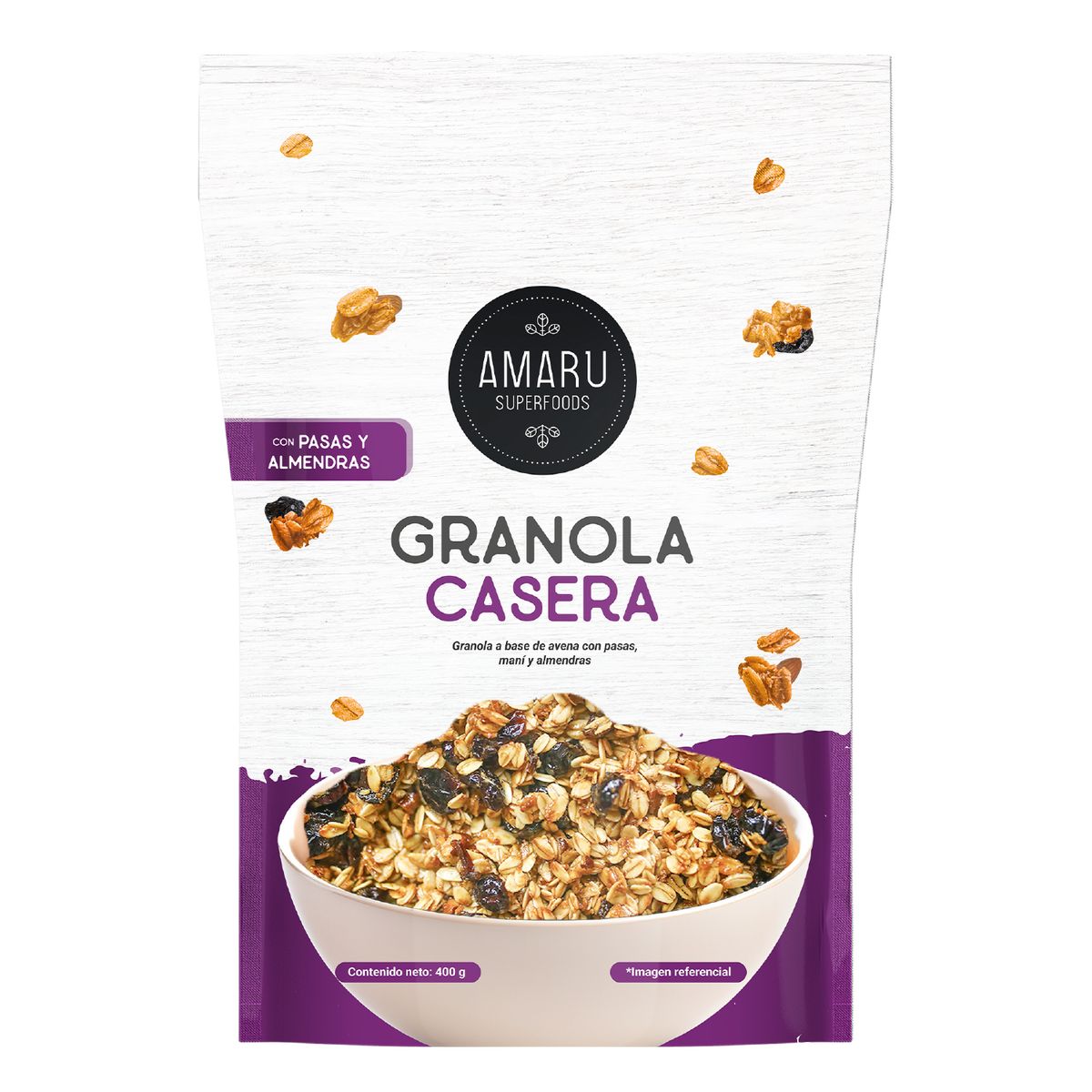 AMARU SUPERFOODS - Granola Casera Amaru Superfoods Doypack 400 g