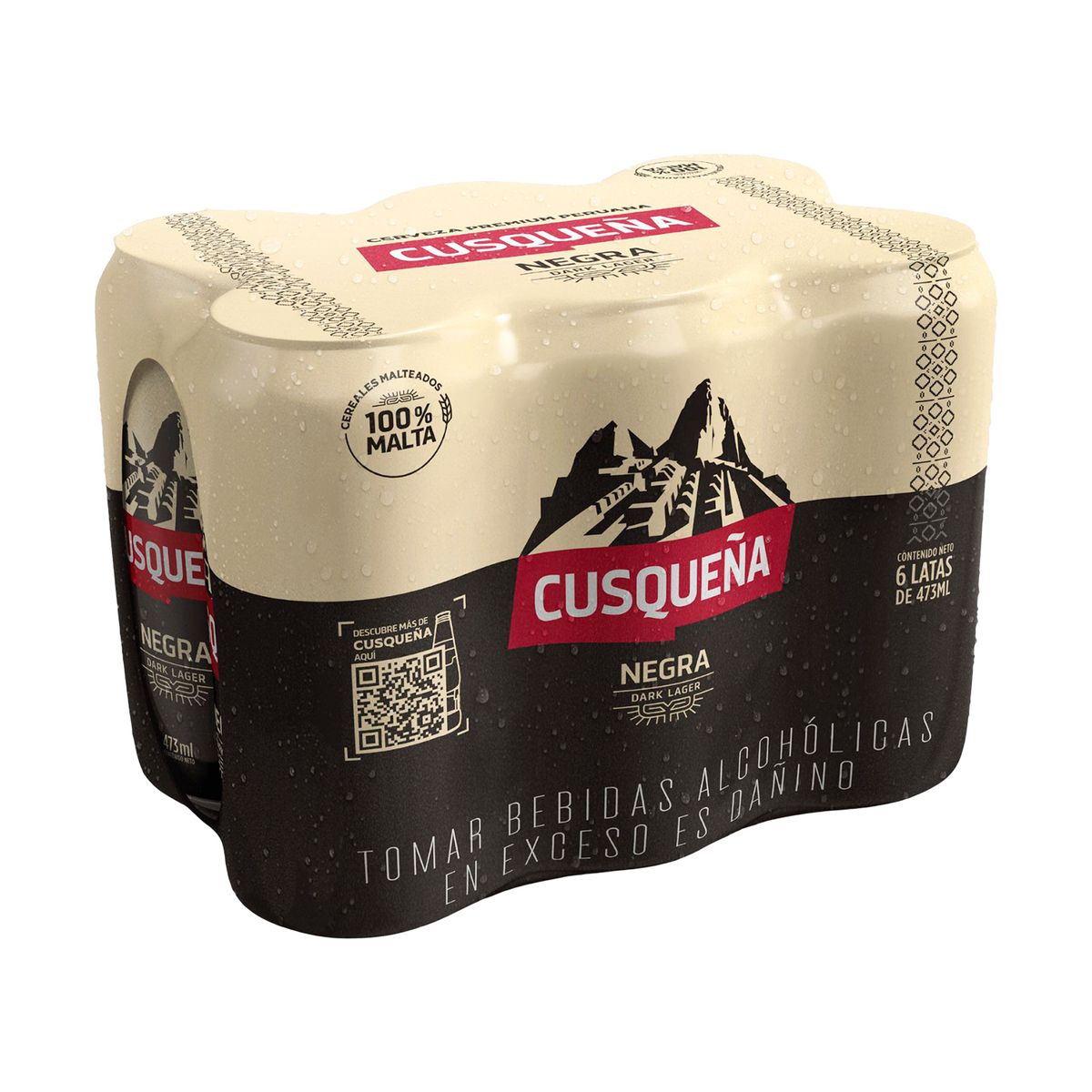 CUSQUENA - Cerveza Negra Cusqueña Sixpack Lata 473 mL