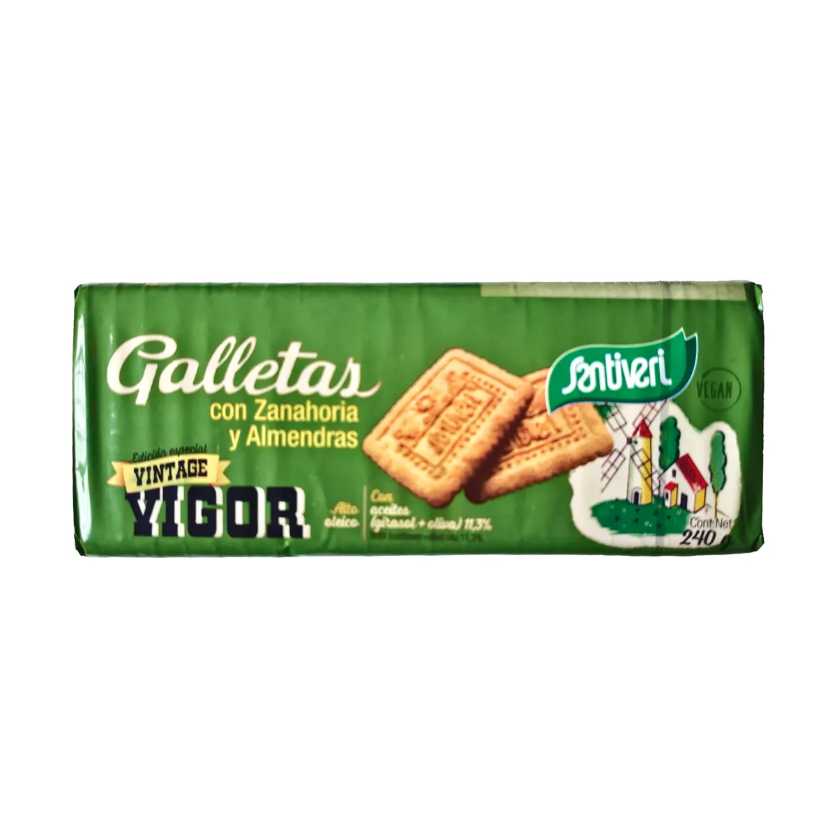 SANTIVERI - Galletas Santiveri Zanahoria y Almendra Empaque 240 g