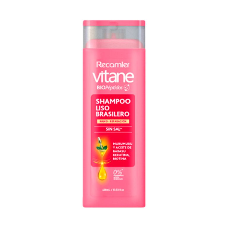 Shampoo Vitane Liso Brasilero Envase 400 mL | Tottus Perú