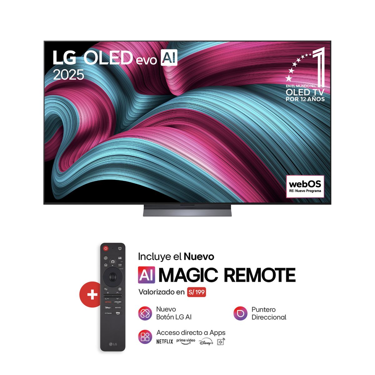 LG - Televisor LG 55'' OLED Evo C5 Ai 4K