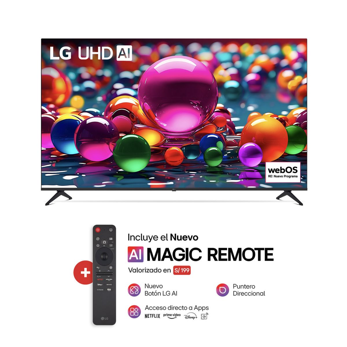 LG - Televisor LG UHD 86UA8050PSA" 4K THINQ AI 86UA8050PSA