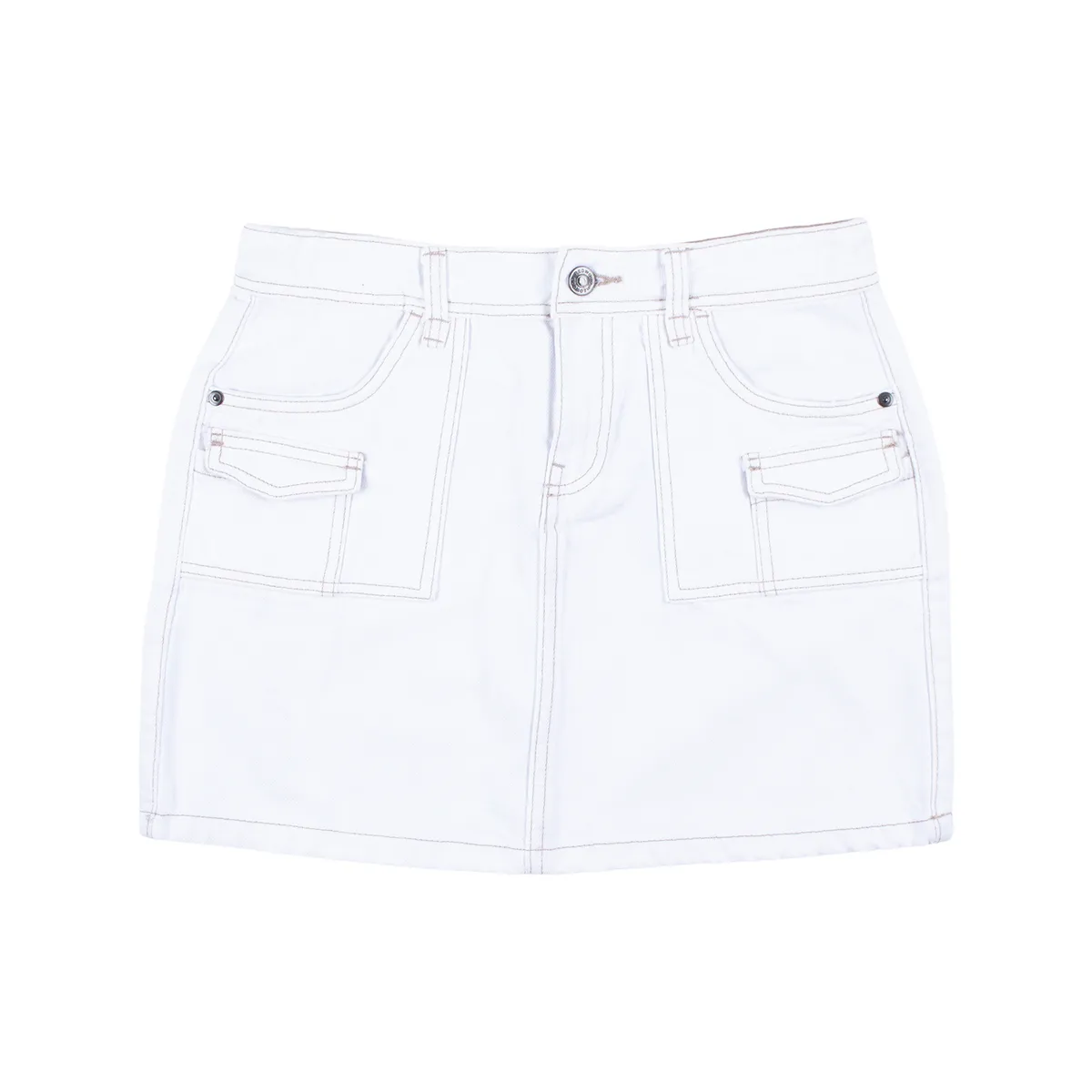 REDWOOD - Falda De Jean Corta Cargo  Mujer Redwood