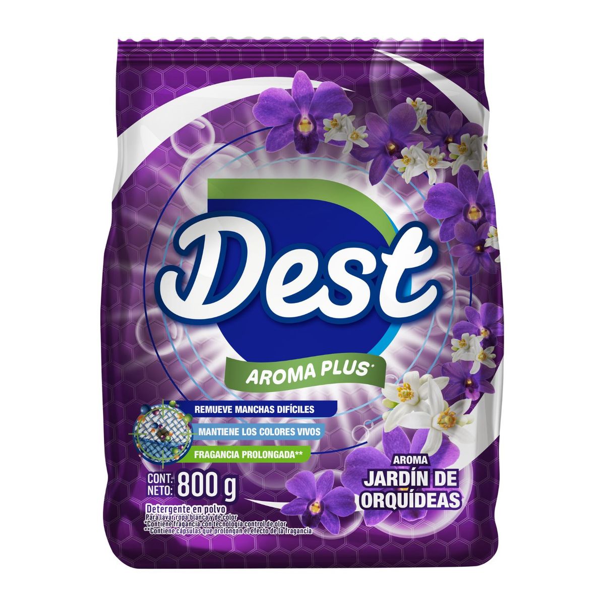 DEST - Detergente en Polvo Dest Jardín de Orquídeas Bolsa 800 g