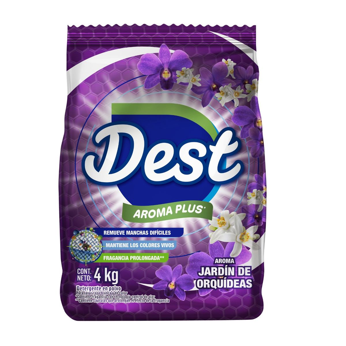 DEST - Detergente en Polvo Dest Jardín de Orquídeas Bolsa 4 Kg