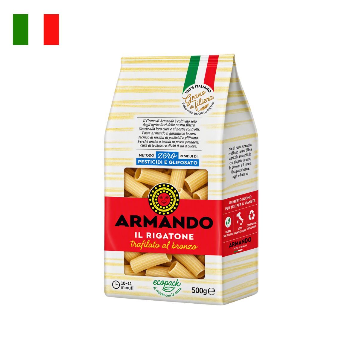 ARMANDO - Rigatone al Bronzo Armando Empaque 500 g
