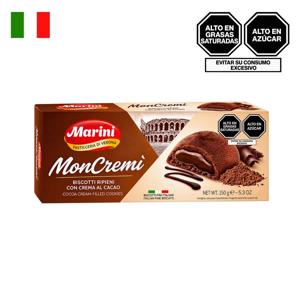 MARINI - Galletas Marini Moncremi Cacao Caja 150 g