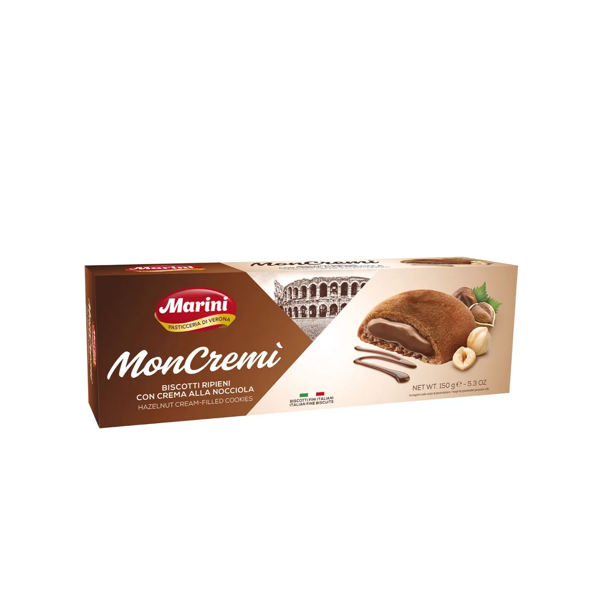 MARINI - Galletas Marini Moncremi Avellana Caja 150 g