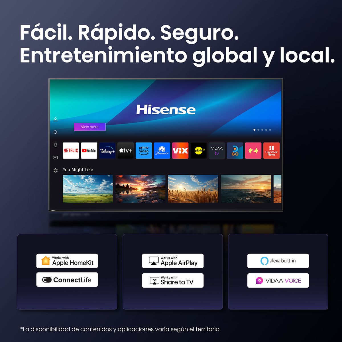 HISENSE - Televisor Hisense 85'' QLED UHD 4K