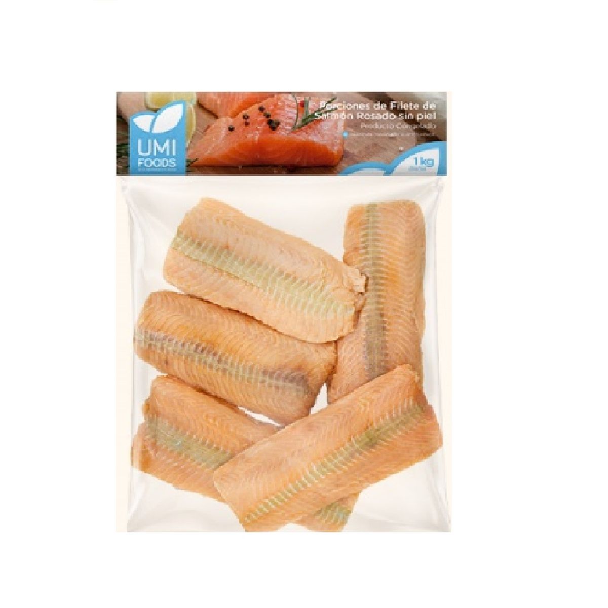 UMI FOODS - Salmón Porciones Bolsa 1 Kg