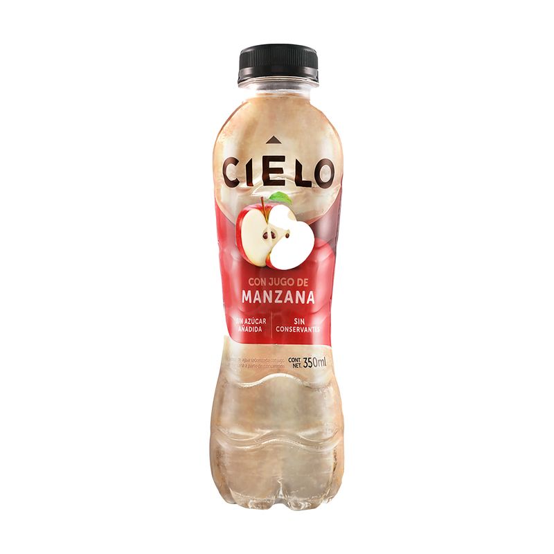 CIELO - Agua Cielo Con Gas Sabor Manzana Botella 350 mL