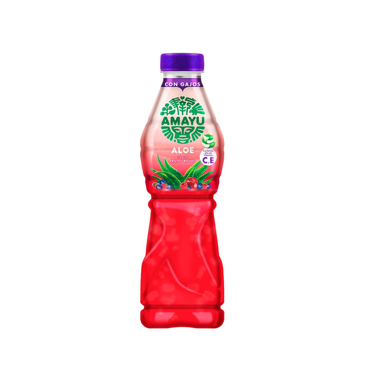  - Bebida Amayu Aloe Frutos Rojos Botella 500 mL