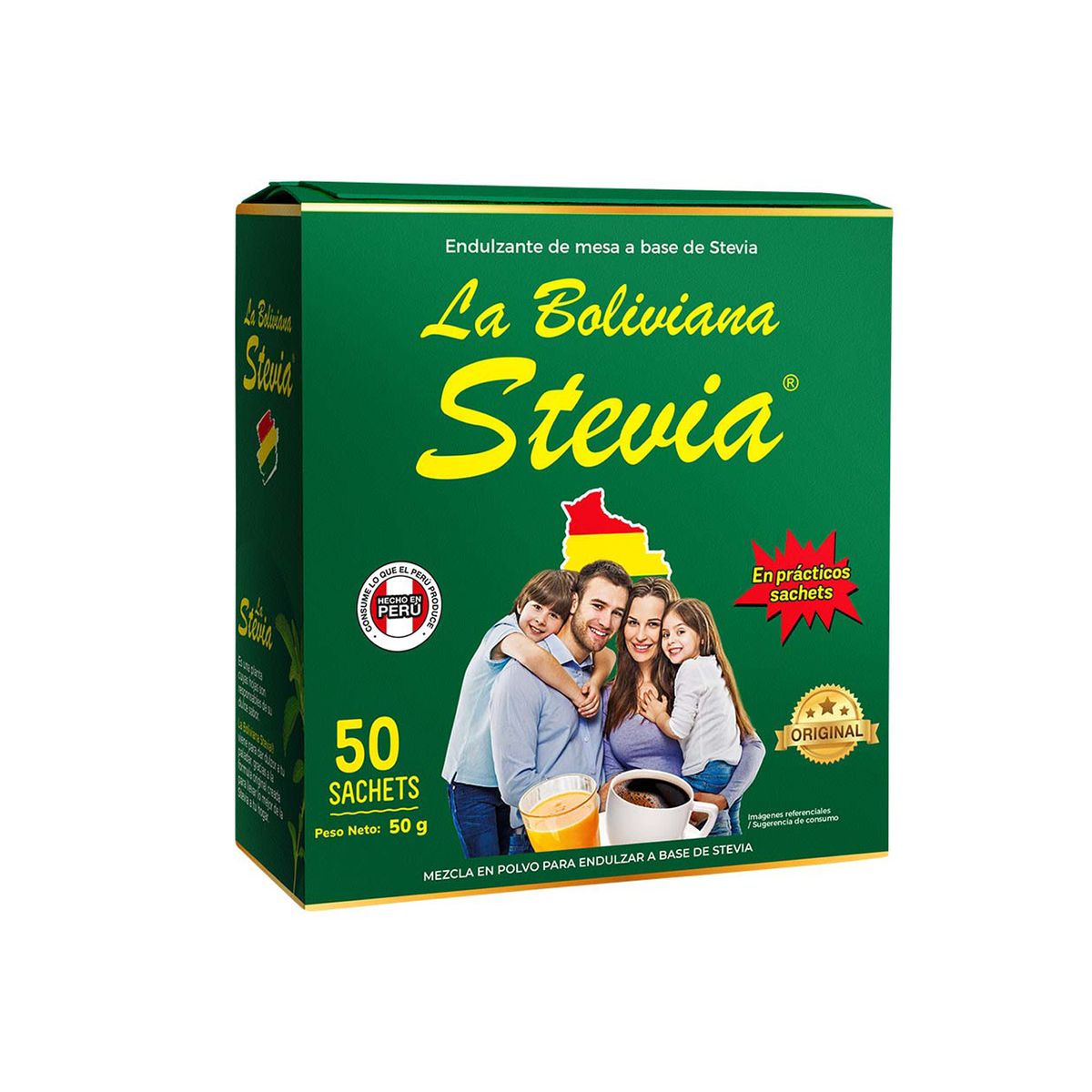 LA BOLIVIANA STEVIA - Endulzante La Boliviana Stevia Caja 50 Sobres
