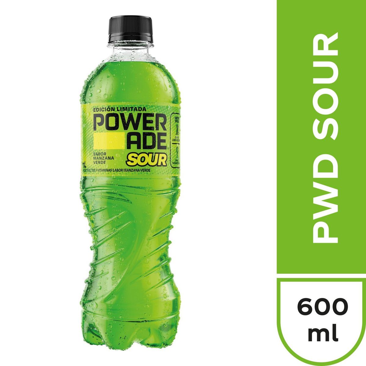 POWERADE - Bebida Rehidratante Powerade Sour Manzana Verde Botella 600 mL