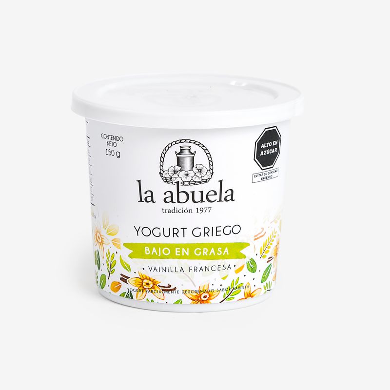 LA ABUELA - Yogurt Griego La Abuela Vainilla Bajo en Grasa Envase 150 g