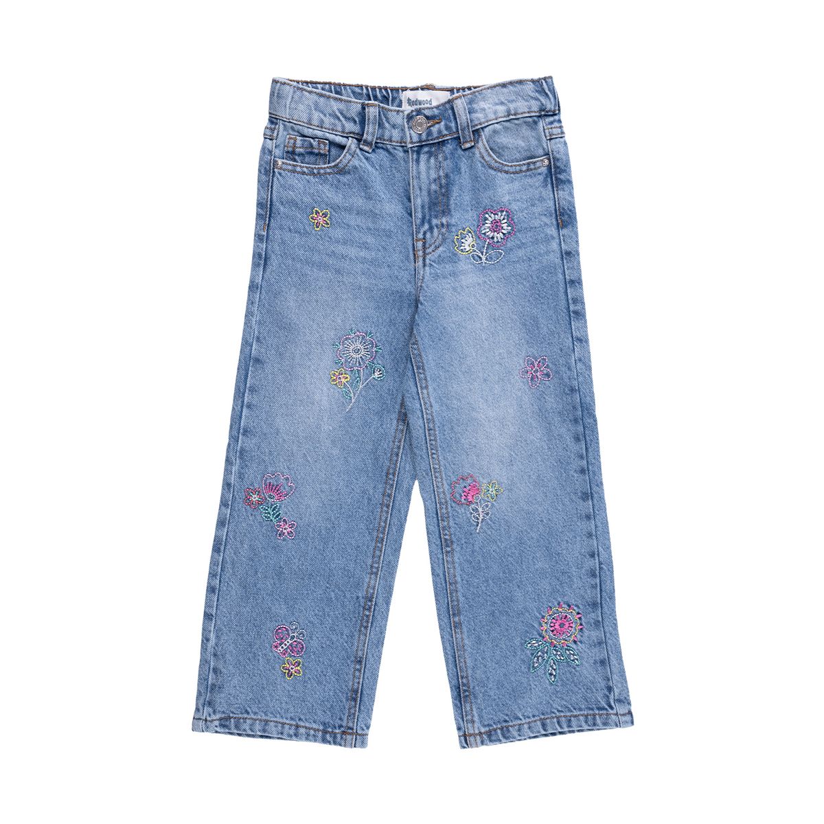 REDWOOD - Jean Wide Leg Bordado Niña Redwood