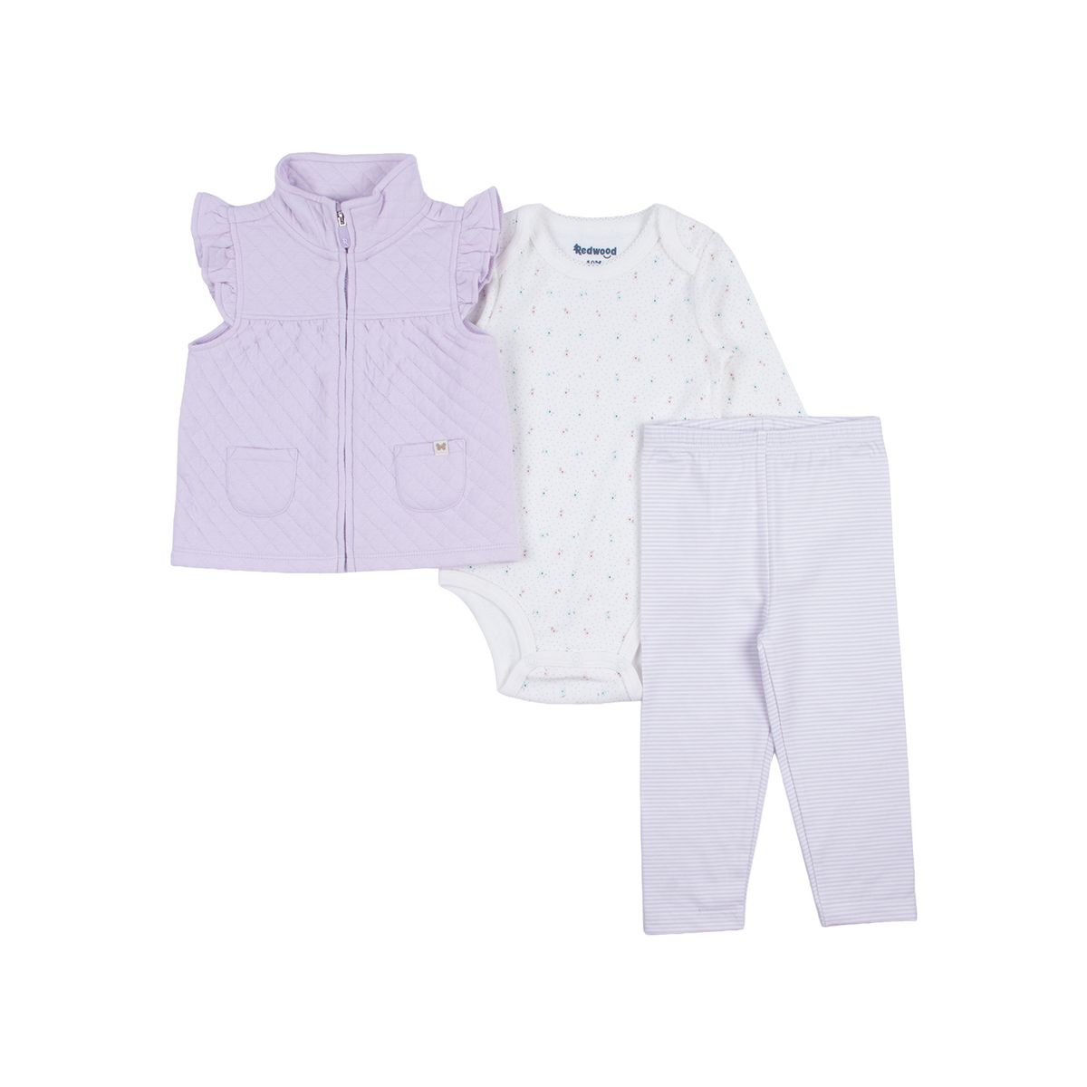 REDWOOD - Conjunto 3 Piezas Chaleco Bebé Niña Redwood