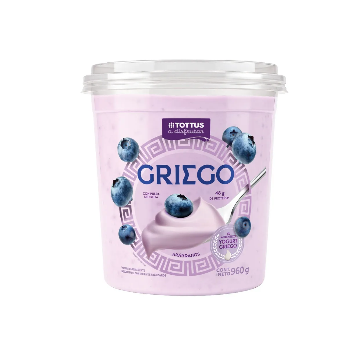 TOTTUS - Yogurt Griego Tottus Arándanos Botella 960 g