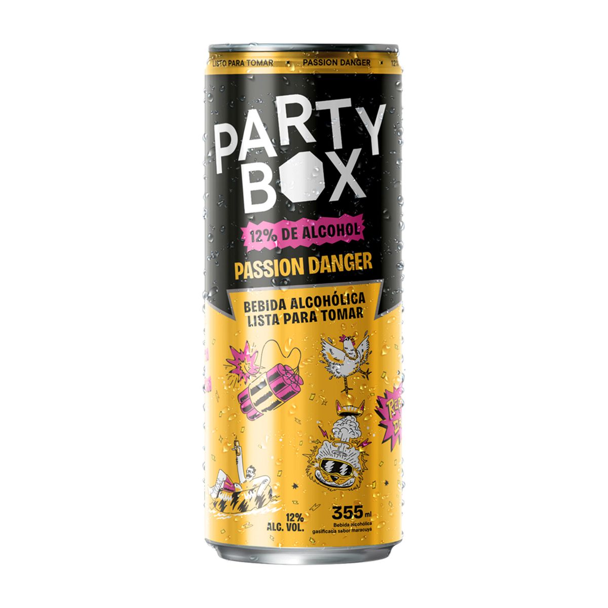 PARTY BOX - Bebida RTD Party Box Gasificada Maracuyá Lata 355 mL