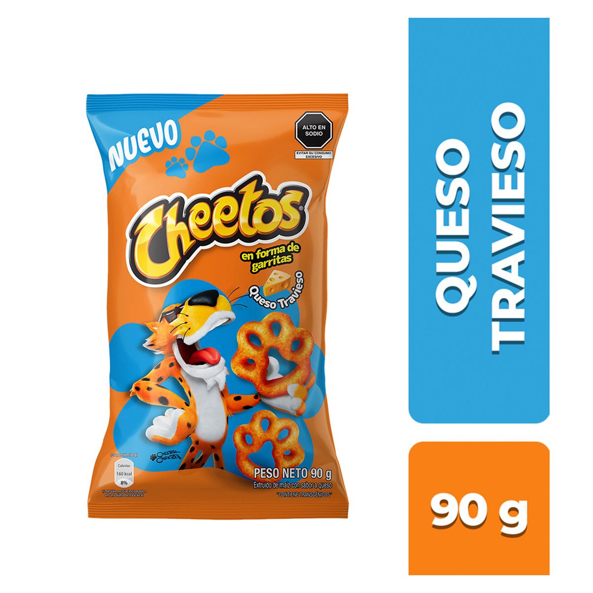 CHEETOS - Snack de Maíz Cheetos Garritas Queso Travieso Bolsa 90 g