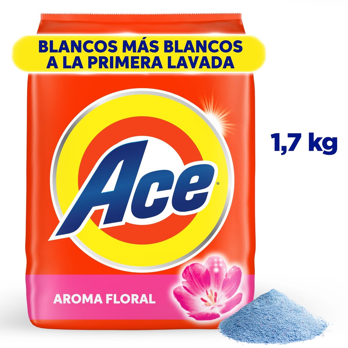 ACE - Detergente En Polvo Ace Con Toque De Downy Limpieza Completa Bolsa 1.7 Kg