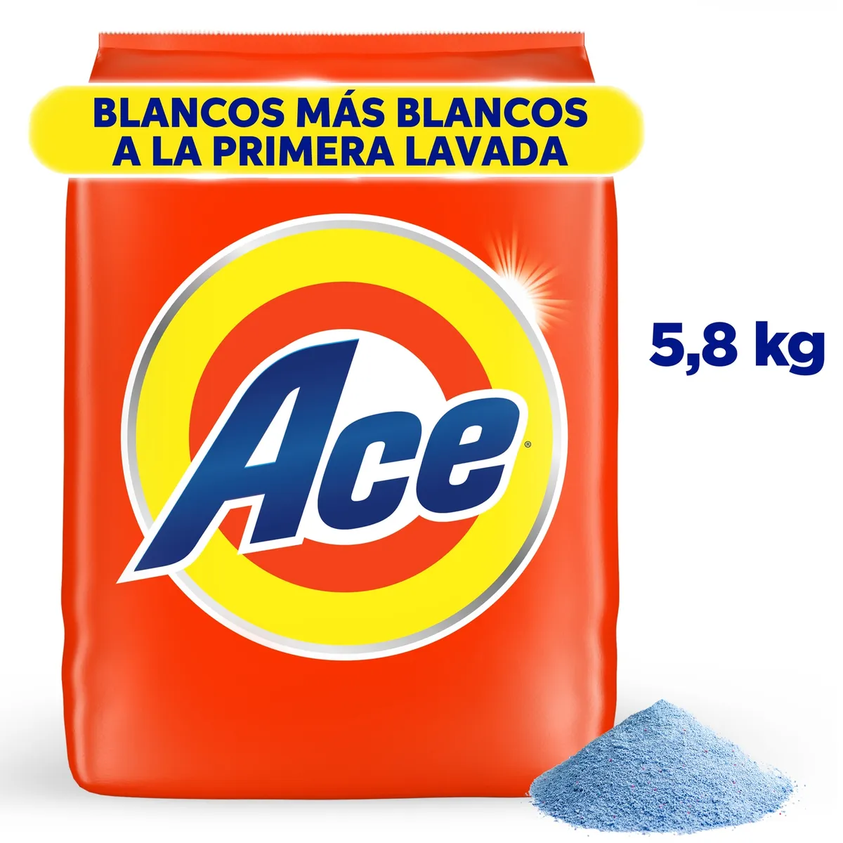 ACE - Detergente en Polvo Ace Bolsa 5.8 Kg