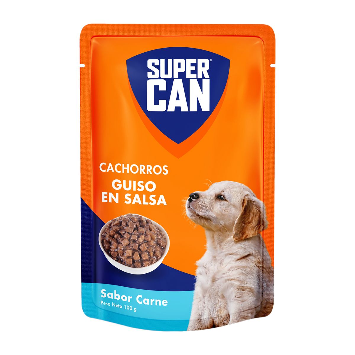 SUPERCAN - Guiso en Salsa Supercan Cachorros Sabor Carne Doypack 100 g