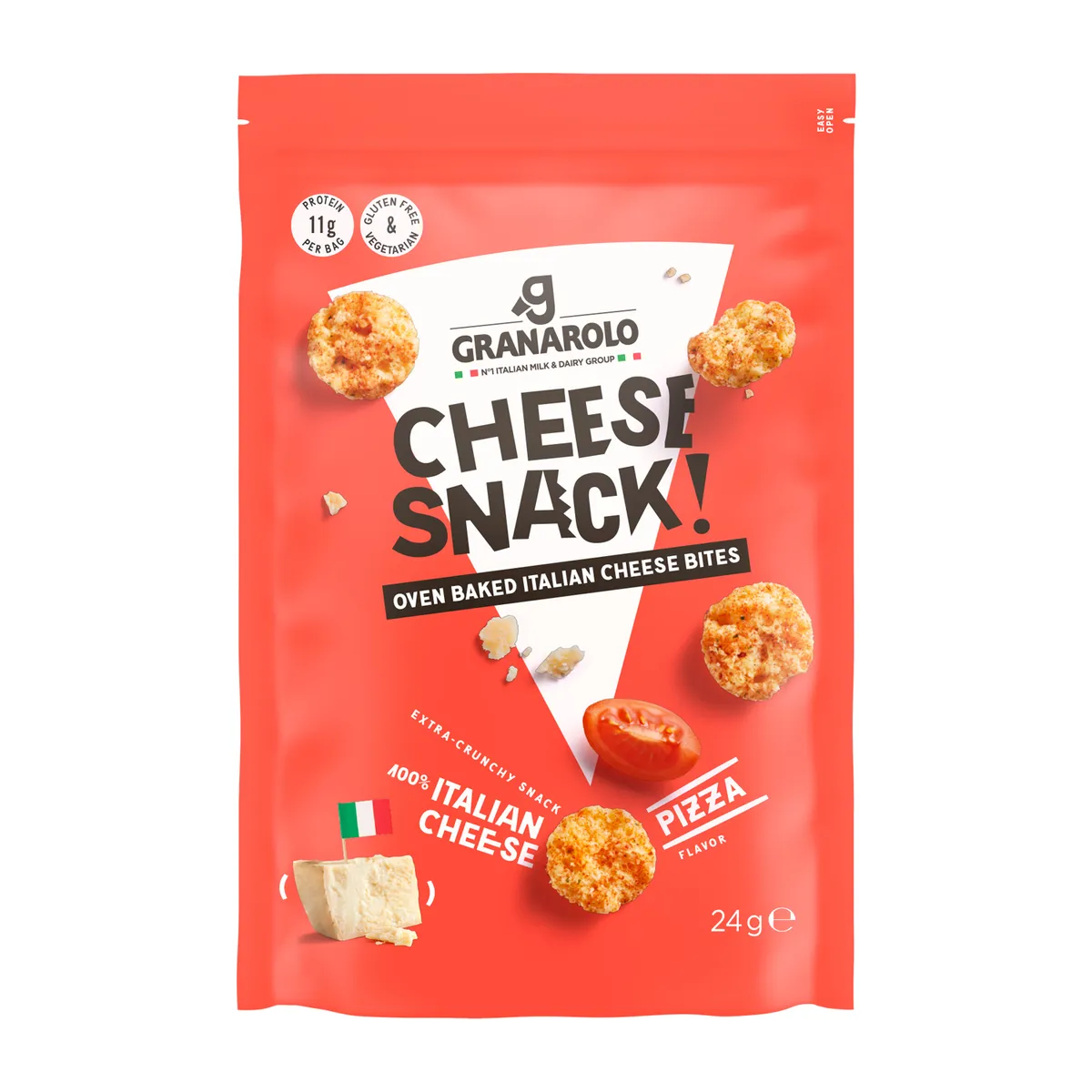 - Snack de Queso Sabor Pizza Granarolo Bolsa 24 g