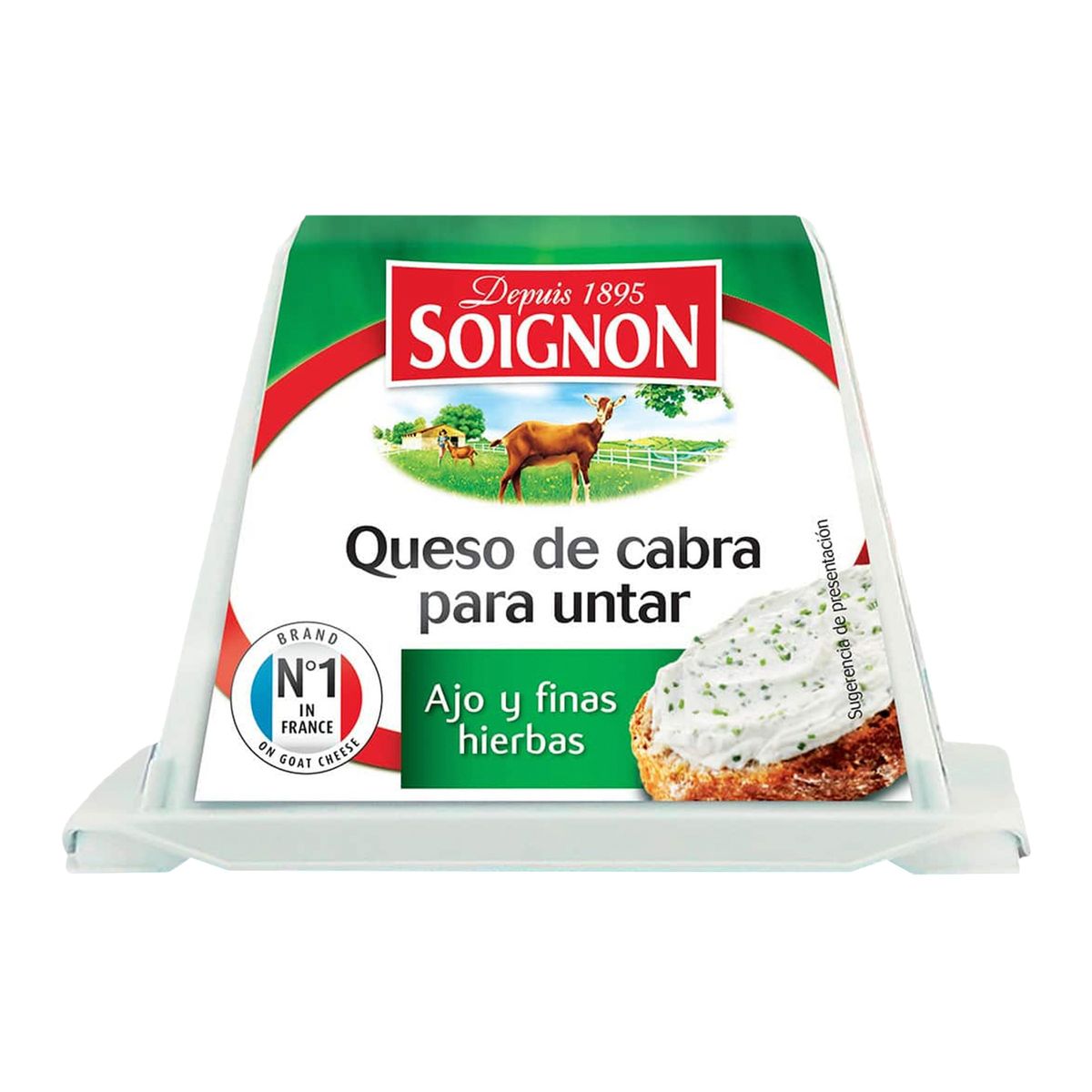 SOIGNON - Queso de Cabra Soignon Pirámide FinaS Hierbas Envase 140 g