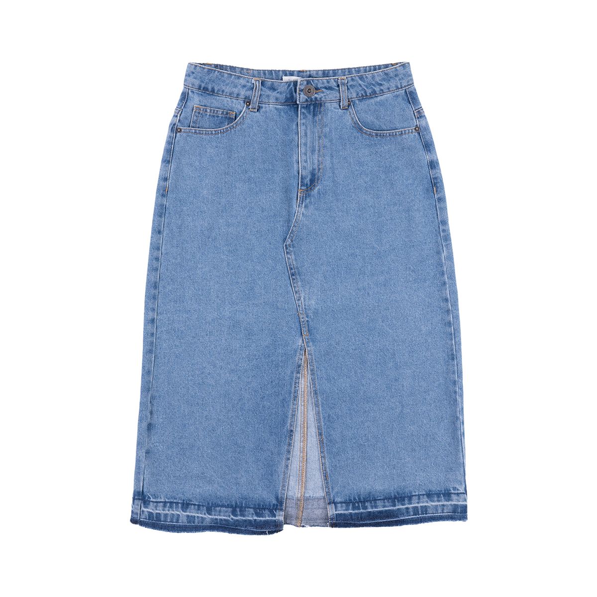 REDWOOD - Falda De Jean Midi  Mujer Redwood