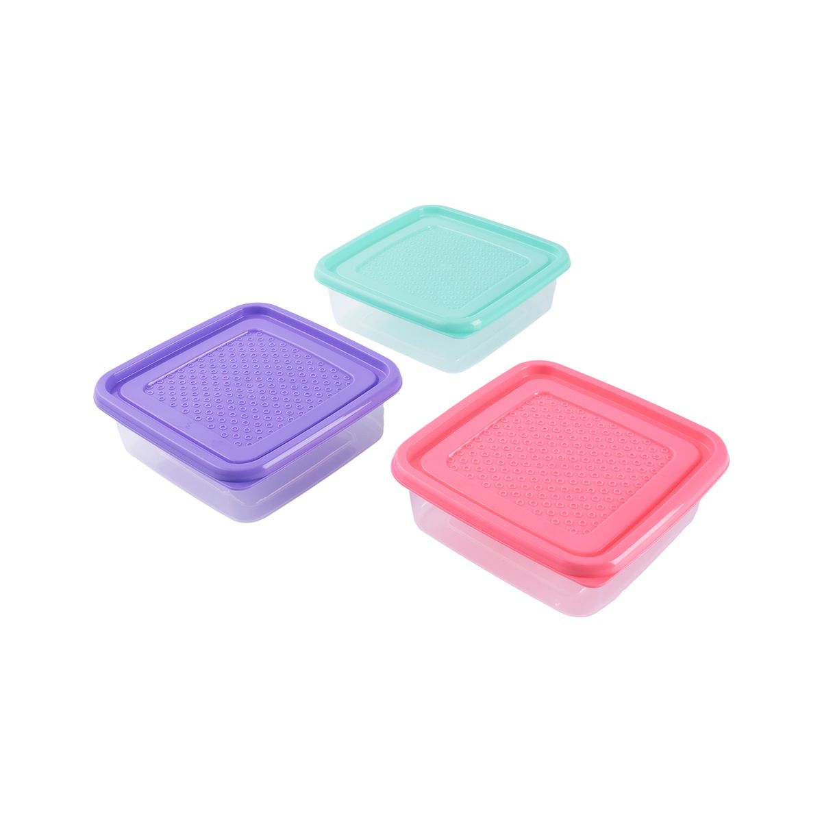 CASA JOVEN - Set Mini Contenedor Cuadrado Assort 6 Piezas 650 mL